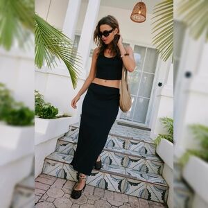 Free People Free-est Maxine‎ Skirt Set In Black Women's Size Large